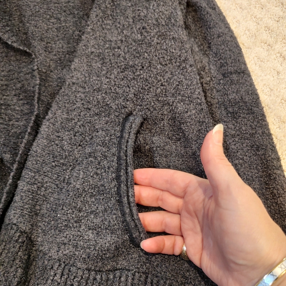 Barefoot Dreams CozyChic Lite Circle Cardigan Gray Size M - Picture 6 of 11